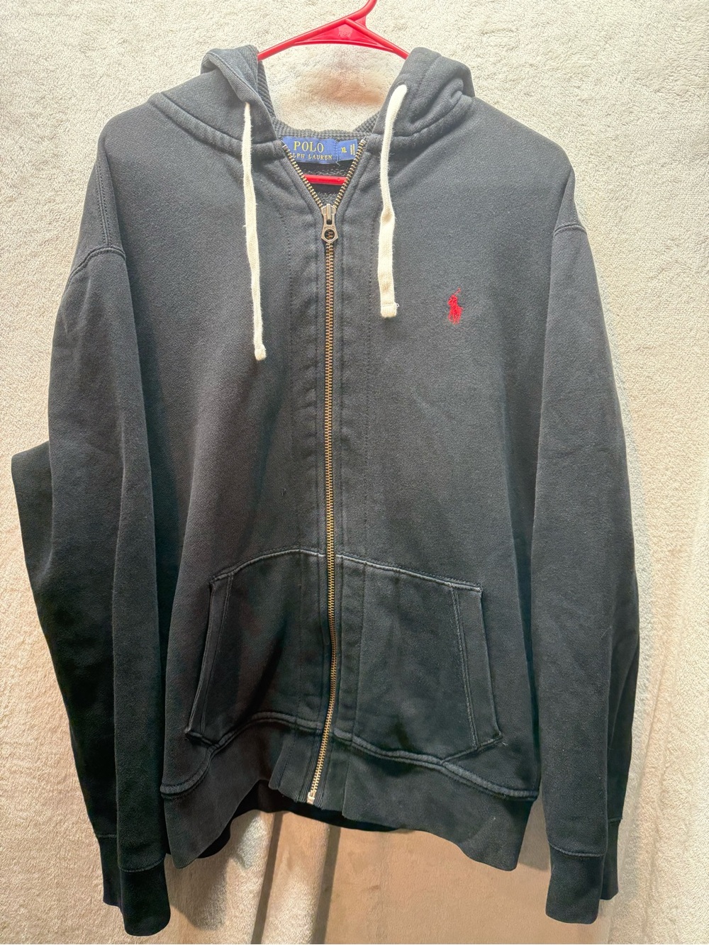 Polo by Ralph Lauren  Zip-Up Hoodie with Red Pony